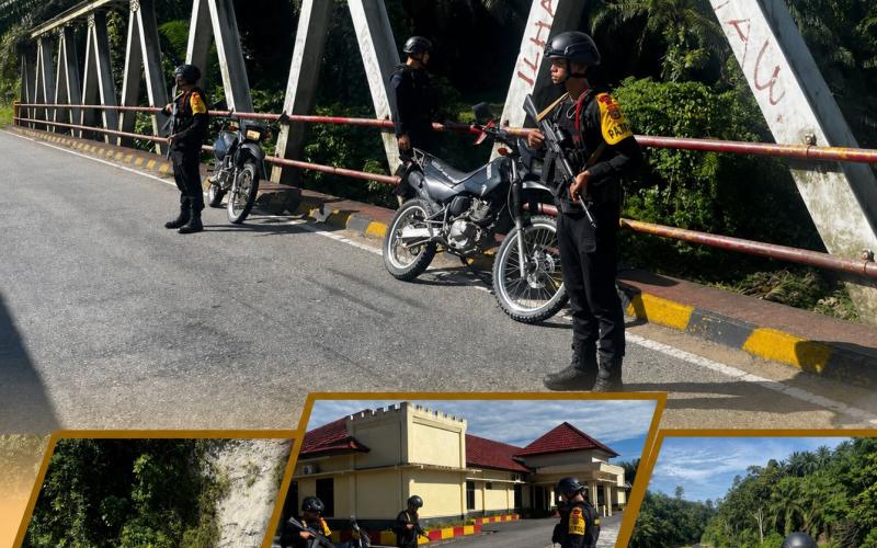 Personil Kompi 3 Batalyon B Pelopor Satuan Brimob Polda Bengkulu Laksanakan Patroli Kamtibmas