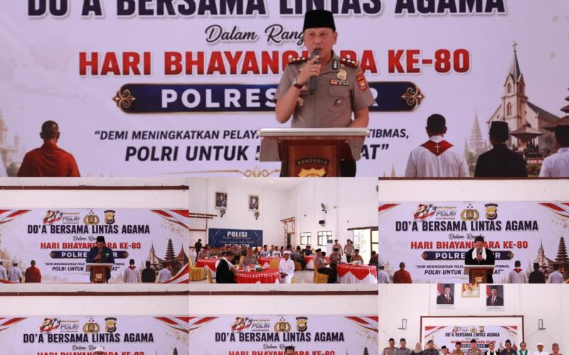  Polres Kaur Gelar Doa Bersama Lintas Agama