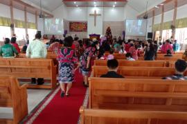 Kodim Palangka Raya Bersama Satgas Gabungan Awasi Penerapan Prokes di Gereja