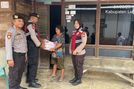 Kembali, Polres Lebong Distribusikan Bantuan Sosial Bagi Warga Kurang Mampu