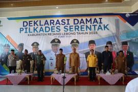 Bersama Bupati dan Forkopimda, Kapolres Rejang Lebong Hadiri Deklarasi Damai Pilkades Serentak 2023