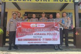 Polsek Giri Mulya Sambut Tim Penilai Kebersihan Mako dan Asrama Dari Polres Bengkulu Utara