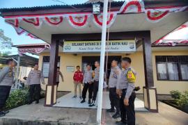 Kapolsek Batiknau Sambut Tim Juri Kebersihan Dari Polres Bengkulu Utara