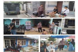 Patroli Rutin, Polsek Ratu Agung Sambangi Warga Sampaikan Imbauan Kamtibmas  