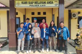 Terima Kunjungan Korcam dan Kordes KKN Unib, Kapolsek Lais Sampaikan Pesan 