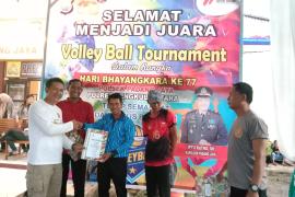 Polsek Padang Jaya sukses gelar Turnamen voly dalam rangka Hari Bhayangkara ke-77
