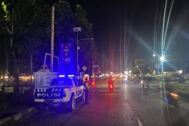 Pantau Arus Lalin, Sat Lantas Polres Kaur Patroli Blue Light