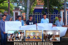 Polres Bengkulu Selatan Kawal Aksi Damai Dari Aliansi Selamatkan Bengkulu Selatan di DPRD Bengkulu Selatan  