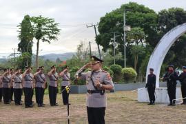 Peringati Hari Bhayangkara Ke 77 Polres Rejang Lebong Upacara Ziarah di Taman Makam Pahlawan Tabarenah