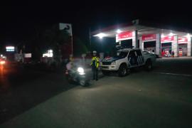Pantau Arus Lalin, Polres Kaur Patroli Blue Light