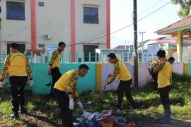 Peduli Lingkungan, Polres Rejang Lebong Melaksanakan Kebersihan Mako  Ciptakan Lingkungan yang Bersih dan Sehat