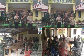 HUT Bhayangkara Ke- 77, Polsek Selebar Terima Kunjungan dan Ucapan Dari Koramil 407-07 Kampung Melayu 
