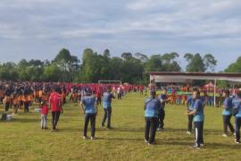 Polsek Giri Mulya Melakukan Pengamanan Senam Sehat Bersama