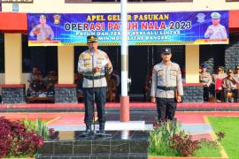 Kapolres Bengkulu Selatan, Pimpin Apel Gelar Pasukan Operasi Patuh Nala 2023