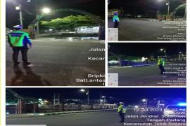 Berikan Pelayanan Prima, Sat Lantas Polresta Bengkulu Lakukan Pengamanan Salat Subuh
