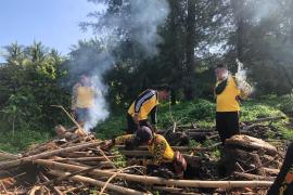 Kapolres Bengkulu Utara Apresiasi Bersih Pantai Yang Dilakukan Polsek batiknau