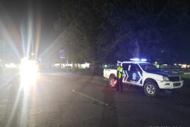 Sat Lantas Polres Kaur Patroli Blue Light di Lapangan Merdeka Kota Bintuhan