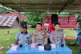 Polsek Giri Mulya Lakukan Pengamanan Final Pertandingan Sepak Bola di Desa Tanjung Anom