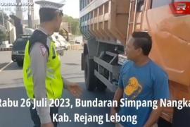 Polres Rejang Lebong Ingatkan Sopir Angkutan Batu Bara Tidak Melintasi Kawasan Tertib Lalu Lintas