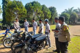 Polsek Giri Mulya Amankan Empat Motor Pelajar yang Mengggunakan Knalpot Brong