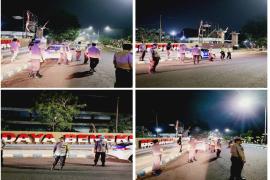 Antisipasi Ganguan Kamtibmas Malam Hari, Personel Piket Polresta Bengkulu Patroli Gabungan 