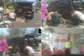 Patroli, Personel Sat Lantas Polresta Bengkulu Bantu Warga yang Mengalami Kerusakan Mobil