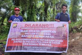 Cegah Pembakaran Lahan Sembarangan di Musim Panas, Polsek Giri Mulya Sampaikan Imbauan Kepada Masyarakat