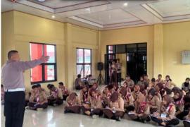 Ops Zebra Nala, Satgas Preemtif Sosialisasi Tertib Berlalu Lintas kepada Saka Bhayangkara