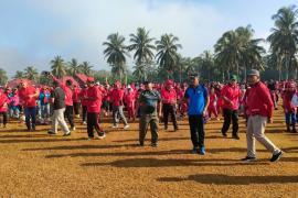 Personel Polsek Lais Ikuti Senam Sehat Bersama   