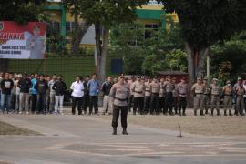 Polres Rejang Lebong Simulasi Sispam Kota Pemilu 2024