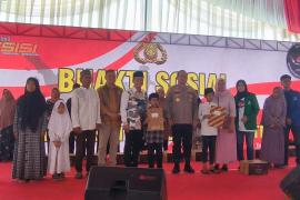 Wujudkan Pemilu Damai, Kaops Nusantara Cooling System Tebar 1.500 Paket Sembako di Tasikmalaya 