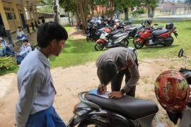 Patroli, Tujuh Kendaraan di Tertibkan Sat Lantas Polres Kaur 