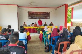 Polsek Lais Monitoring Rapat Koordinasi Persiapan Pembentukan KPPS Kecamatan Air Padang