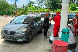 Polsek Padang Ulak Tanding Pantau dan Monitoring Penyaluran BBM di SPBU Tanjung Sanai II