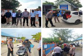 Berikan Rasa Aman, Personel Polsek Teluk Segara Patroli Pantai Zakat dan Pantai Berkas 