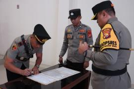 Kapolres Kepahiang AKBP Eko Munarianto Pimpin Serah Terima Jabatan Kapolsek Kepahiang