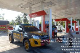 Patroli Dialogis, Polsek Maje Awasi Pendistribusian BBM SPBU Air Numan Jaya