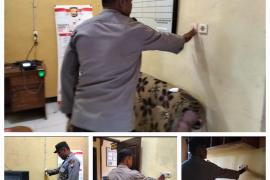 Piket Yanmas Polsek Padang Guci Hulu, Lakukan Kontrol Instalasi Listrik dan Penurunan Bendera di Mako 