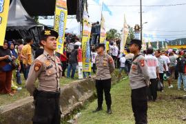 Polres Lebong Kerahkan Personel Untuk Pengamanan Kampanye Calon Bupati dan Wakil Bupati Nomor Urut 02