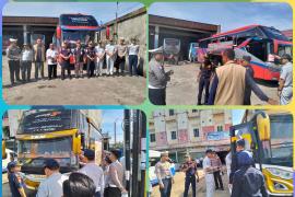 Satlantas Polresta Bengkulu Gelar Rampcheck Angkutan Lebaran 2025