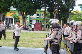Antisipasi Aksi Hari Buruh, Polres Rejang Lebong Gelar Simulasi Pengendalian Unjuk Rasa