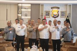 Kapolda Bengkulu Terima Silaturahmi Sesmenko Bidang Hukum, HAM, Imigrasi dan Pemasyarakatan RI
