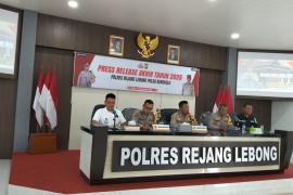 Kegiatan Press Release Akhir Tahun 2025 dan Pemusnahan Barang Bukti Hasil Pengungkapan Polres Rejang Lebong