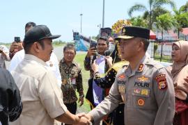 Kapolda Bengkulu Hadiri Penjemputan Menteri Bappenas RI di Bandara Fatmawati Soekarno Putri