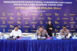 Polda Riau Bongkar 1.333 Kasus Kejahatan Jalanan, 525 Tersangka Diamankan 