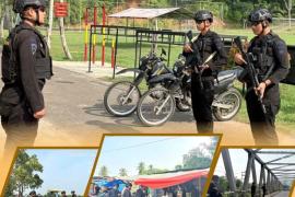 Personel Kompi 4 Batalyon A Pelopor Satbrimob Polda Bengkulu Laksanakan Patroli KRYD, Jaga Kamtibmas Kota Bengkulu Tetap Kondusif